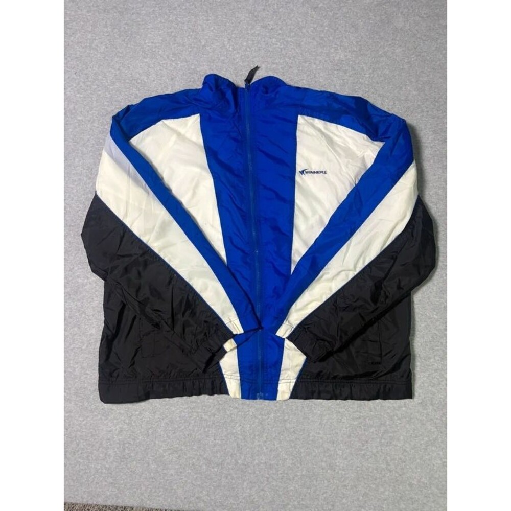 Vintage 90s Winners Colorblock Full Zip Track Jacket / Windbreaker